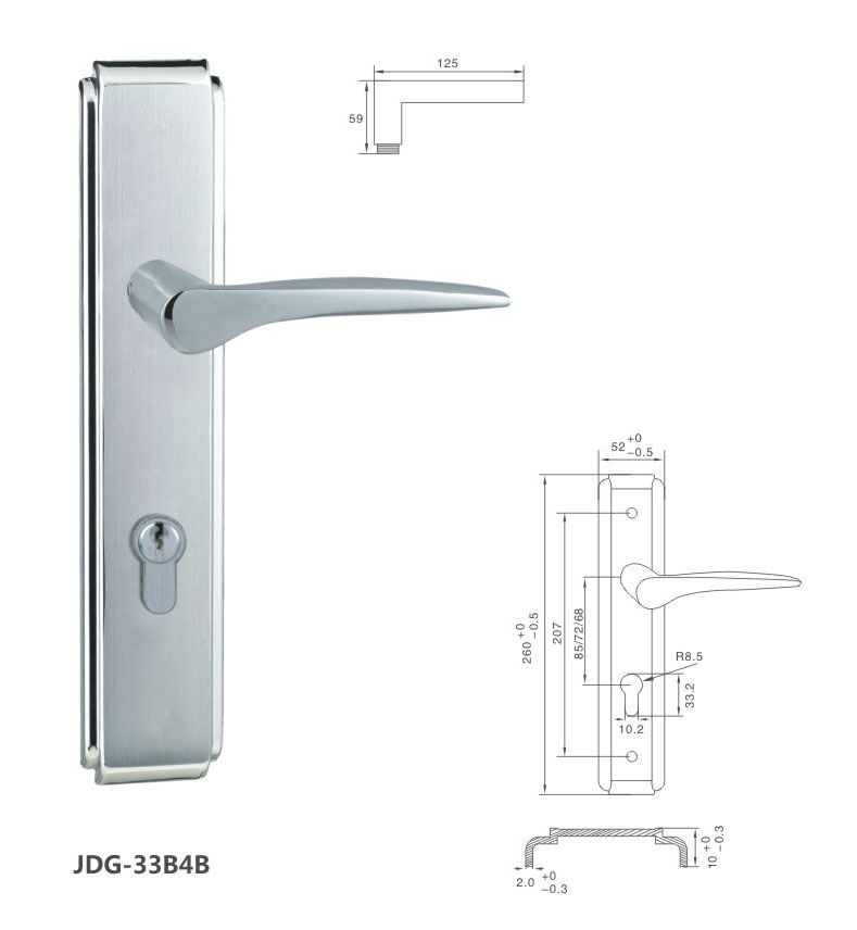 stainless steel fireproof door lock