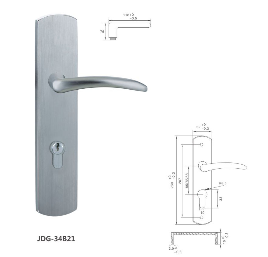 stainless steel fireproof door lock