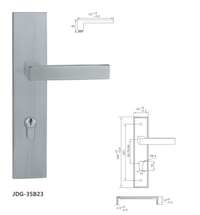 stainless steel fireproof door lock